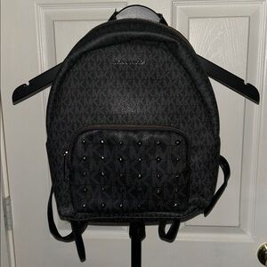 Michael Kors Studded Black Mini Backpack, GUC.